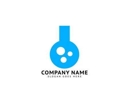Lab tube vector icon logo design Stock Illustration