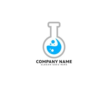 Lab tube vector icon logo design Stock Illustration