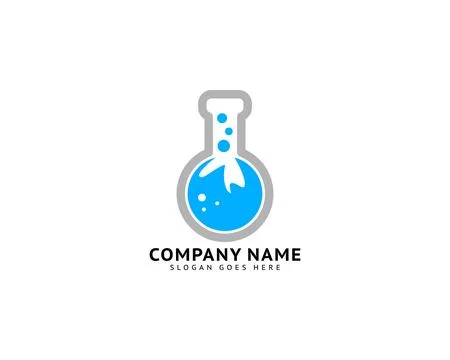 Lab tube vector icon logo design Stock Illustration