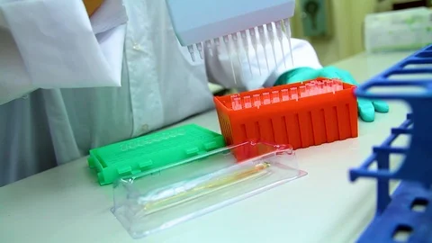 Lab tubes 03 Stock Footage 89567158