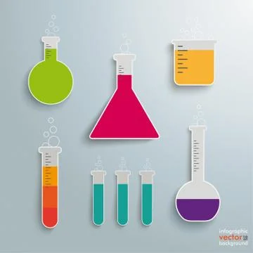 Lab tubes set Stock Illustration