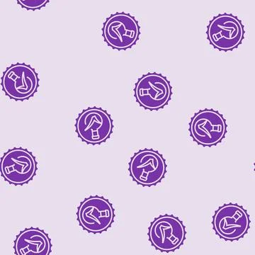 Lab verified label product caution glyph seamless pattern Illustrazione stock