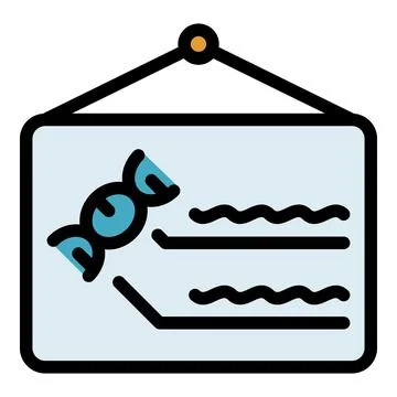 Lab wall banner icon vector flat Illustrazione stock