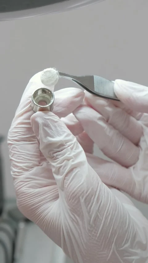 Lab work requires precise handling with gloves and tweezers, adhering to Stock Footage 277140673