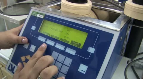 Lab Worker Entering Data On A Machine Stock-Footage 18967978