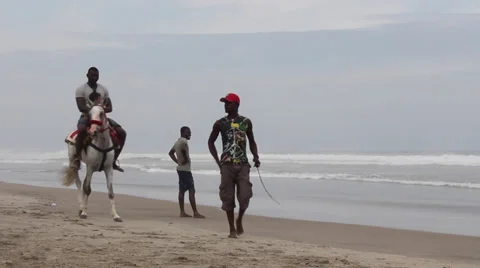 Labadi beach, Ghana Stock Footage 38240680