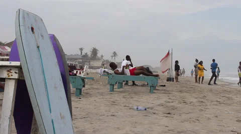 Labadi beach, Ghana Stock Footage 38241175