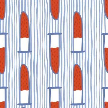 Labaratory medicine seamless pattern with doodle flass bulb elements. Flask w Stock Illustration