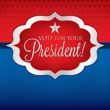 Label American election card in vector format. Stock Illustration