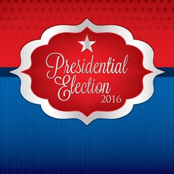 Label American election card in vector format. Stock Illustration