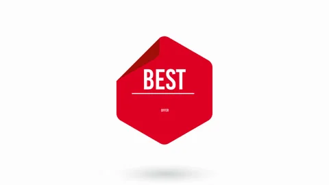 Label animation Best offer, label sale animation Stock Footage 235629922