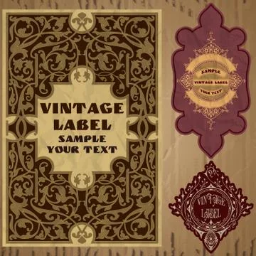 Label art nouveau Stock Illustration