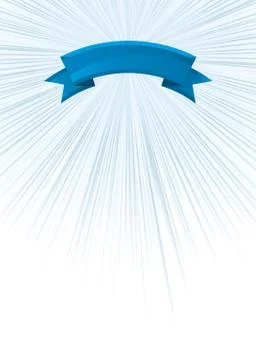 Label background. Blue ribbon with lightning and copy space. Stock Illustration