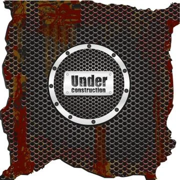 Label on background grid pattern rusty, vector illustration Stock Illustration