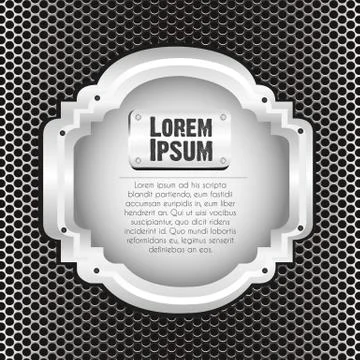 Label on background grid pattern, vector illustration 스톡 일러스트