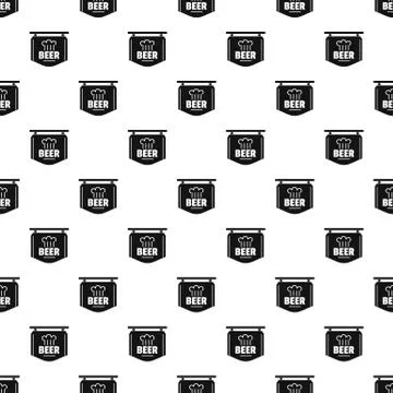 Label of beer pattern seamless vector イラスト素材