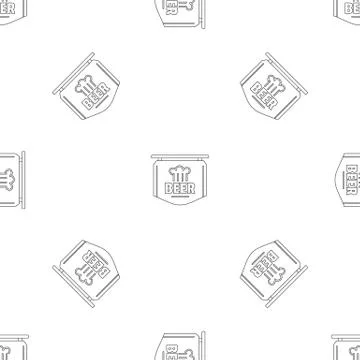 Label of beer pattern seamless vector Stock Illustration