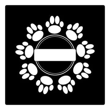 Label on black background Stock Illustration