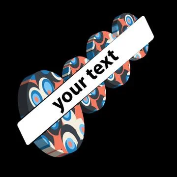 Label on black background Stock Illustration