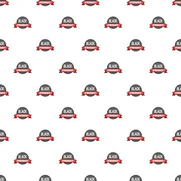 Label black friday pattern, cartoon style Stock Illustration