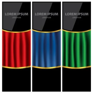 Label blinds set Stock Illustration