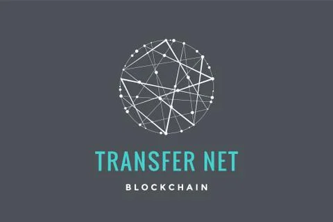 Label for blockchain technology Stock Illustration