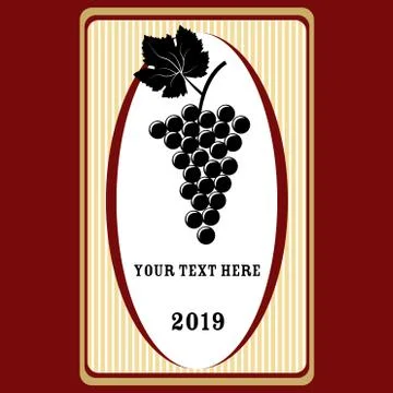 Label  for a bottle of wine Stock Illustration