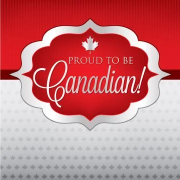 Label Canada Day card in vector format. Stock Illustration