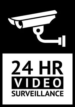 Label CCTV symbol Stock Illustration
