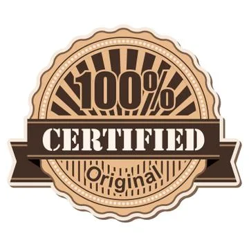 Label Certified Stock Illustration