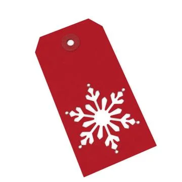 Label for a Christmas gift . 3D rendering Stock Photos