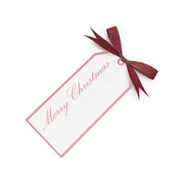  Label for a Christmas gift . 3D rendering Label for a Christmas gift with... 스톡 사진