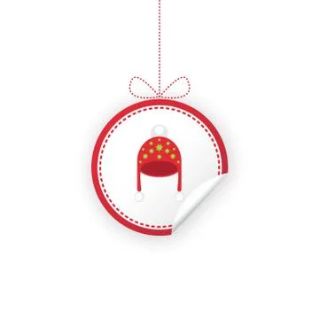 Label for Christmas gifts, sales, product. Stock Illustration