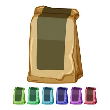 Label coffee packaging cartoon vector graphic Stock Illustration