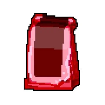 Label coffee packaging game pixel art vector illustration Stock Illustration