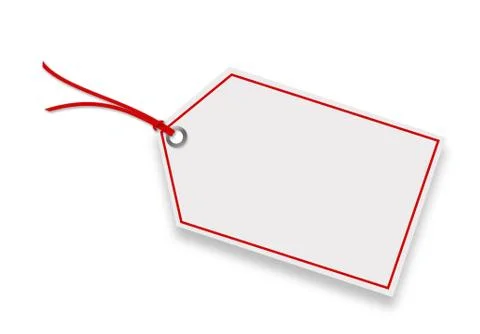 Label with cord Stock Illustration