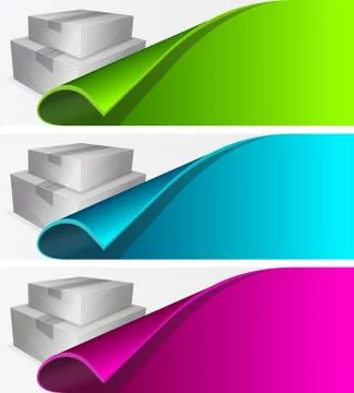 Label with curled up edge Stock Illustration