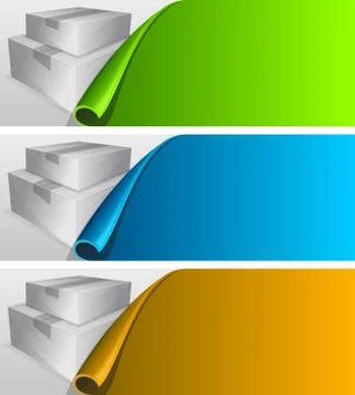 Label with curled up edge Stock Illustration