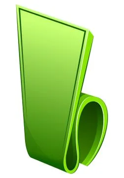 Label with curled up edge Stock Illustration