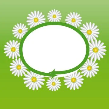 Label with the daisies Stock Illustration