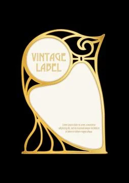 Label, decorative frame, border. Stock Illustration