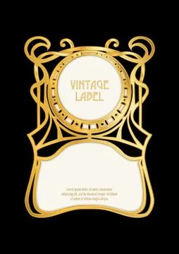 Label, decorative frame, border. Stock Illustration