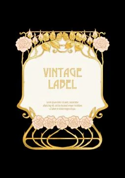 Label, decorative frame, border. Stock Illustration