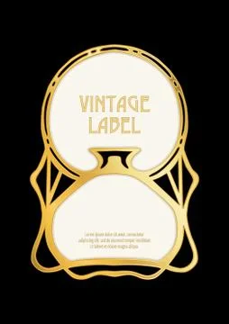Label, decorative frame, border. Stock Illustration