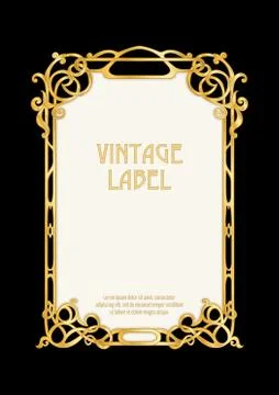 Label, decorative frame, border. Stock Illustration