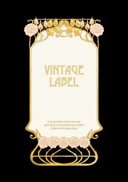 Label, decorative frame, border. Stock Illustration