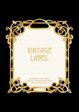 Label, decorative frame, border. Stock Illustration