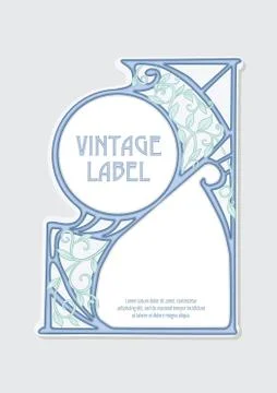 Label, decorative frame, border Stock Illustration