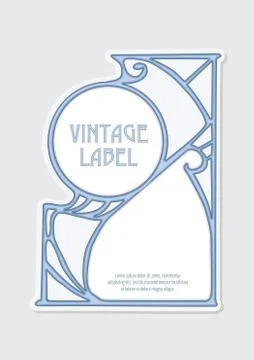Label, decorative frame, border Illustrazione stock