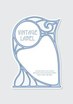 Label, decorative frame, border Stock Illustration